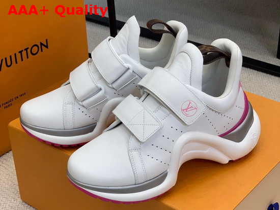 LV Archlight Sneaker in White Calf Leather with Silver Rim Replica