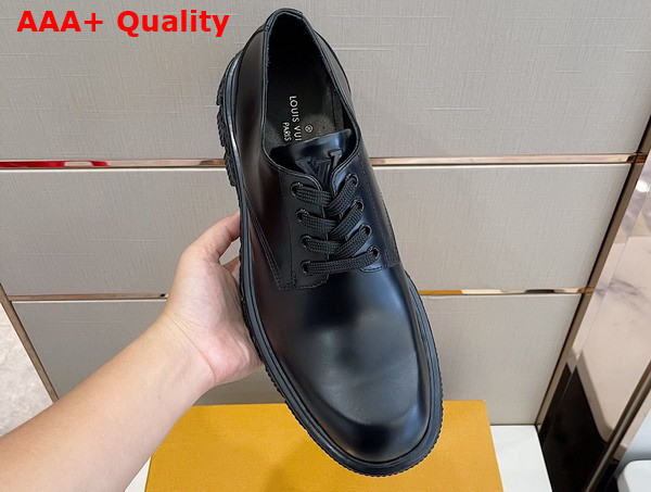 LV Baroque Derby in Black Glazed Calf Leather 1AAZ4S Replica