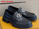 LV Baroque Loafer in Black Calf Leather Replica