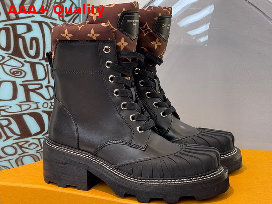 LV Beaubourg Ankle Boot in Black Calf Leather 1A94ND Replica