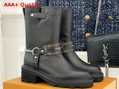 LV Beaubourg Ankle Boot in Black Plain Calf Leather 1AIBQR Replica