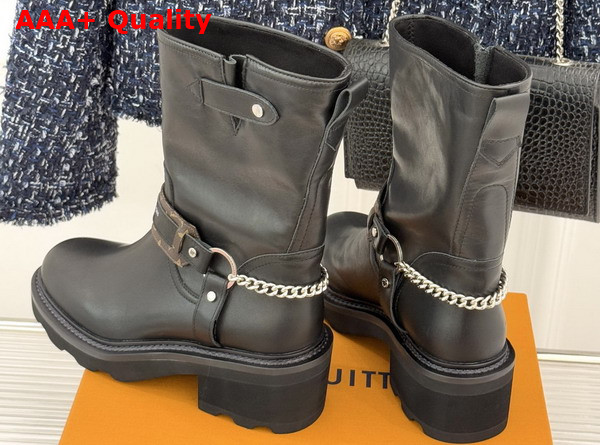 LV Beaubourg Ankle Boot in Black Plain Calf Leather 1AIBQR Replica