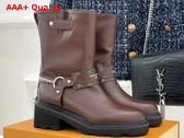 LV Beaubourg Ankle Boot in Brown Plain Calf Leather Replica