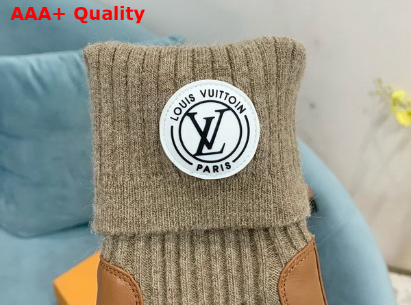 LV Beaubourg Ankle Boots in Beige Calf Leather Elastic Side Panels Replica