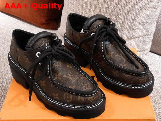 LV Beaubourg Platform Derby Shoes in Patnet Monogram Canvas 1A5SS5 Replica