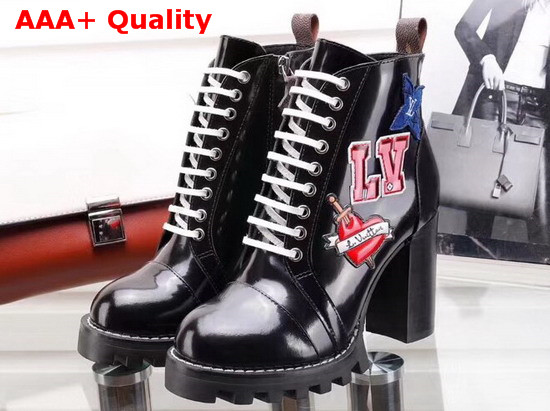 LV Black Heart Ankle Boot Replica