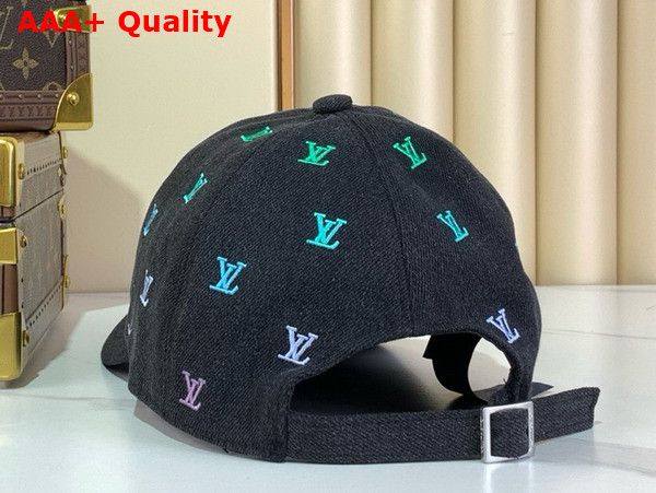 LV Blason Shading Denim Cap in Black M7974L Replica