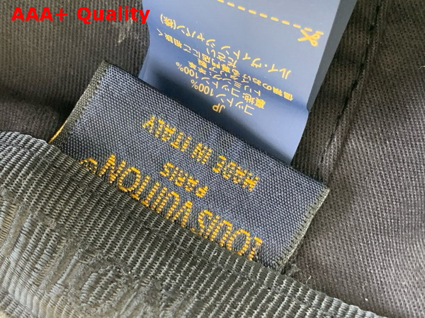 LV Blason Shading Denim Cap in Black M7974L Replica