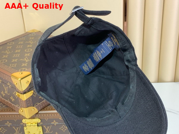 LV Blason Shading Denim Cap in Black M7974L Replica