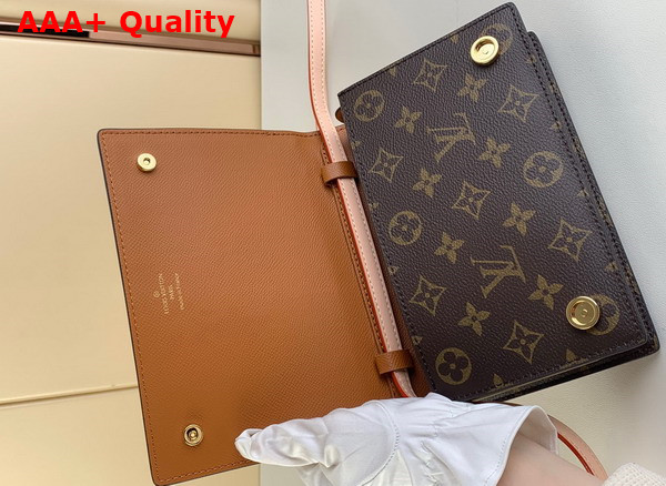 LV Book Chain Wallet Monogram Coated Canvas Replica
