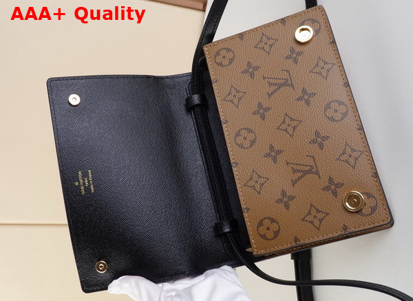 LV Book Chain Wallet Monogram Reverse Coated Canvas M81830 Replica