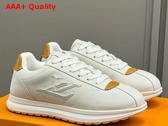 LV Buttersoft Sneaker in Beige Lambskin and Plain Calf Leather 1AIKF4 Replica