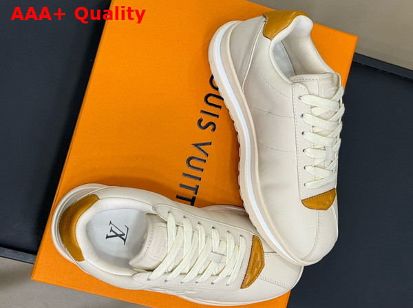 LV Buttersoft Sneaker in Beige Lambskin and Plain Calf Leather 1AIKF4 Replica
