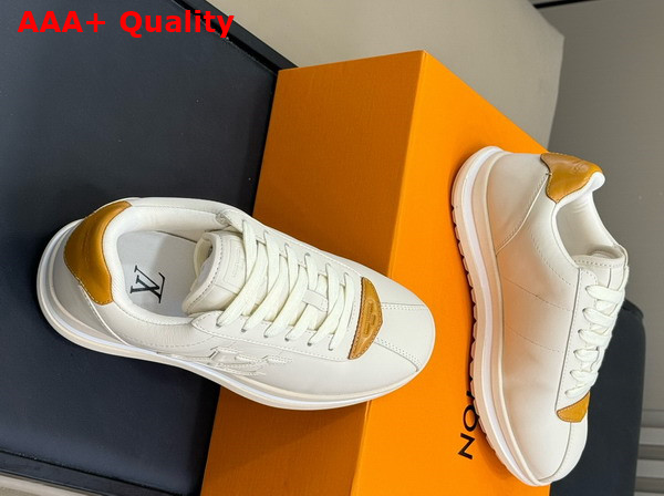 LV Buttersoft Sneaker in Beige Lambskin and Plain Calf Leather 1AIKF4 Replica