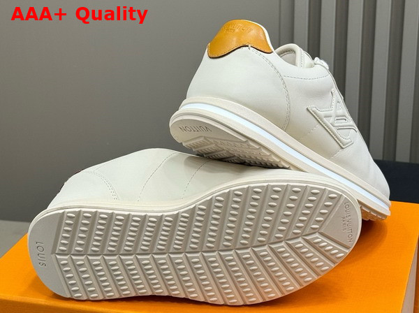 LV Buttersoft Sneaker in Beige Lambskin and Plain Calf Leather 1AIKF4 Replica