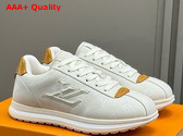 LV Buttersoft Sneaker in Beige Monogram Printed Lambskin and Calf Leather Replica