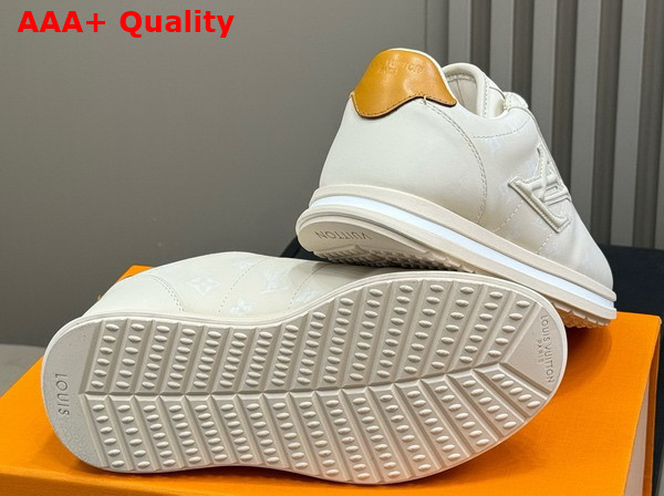 LV Buttersoft Sneaker in Beige Monogram Printed Lambskin and Calf Leather Replica