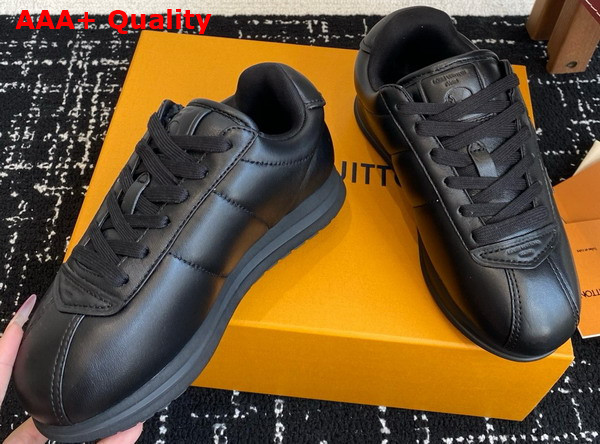LV Buttersoft Sneaker in Black Lambskin and Plain Calf Leather 1AIKEL Replica