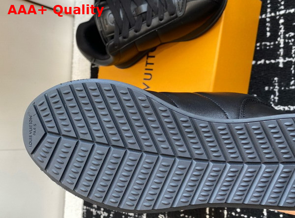 LV Buttersoft Sneaker in Black Lambskin and Plain Calf Leather 1AIKEL Replica