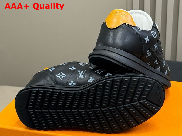 LV Buttersoft Sneaker in Black Monogram Printed Lambskin and Calf Leather Replica