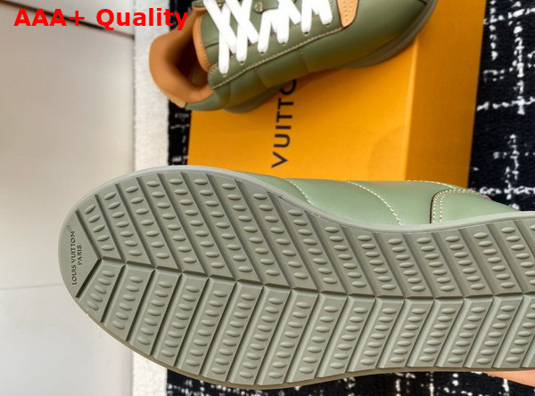 LV Buttersoft Sneaker in Khaki Green Lambskin and Plain Calf Leather 1AIKHL Replica