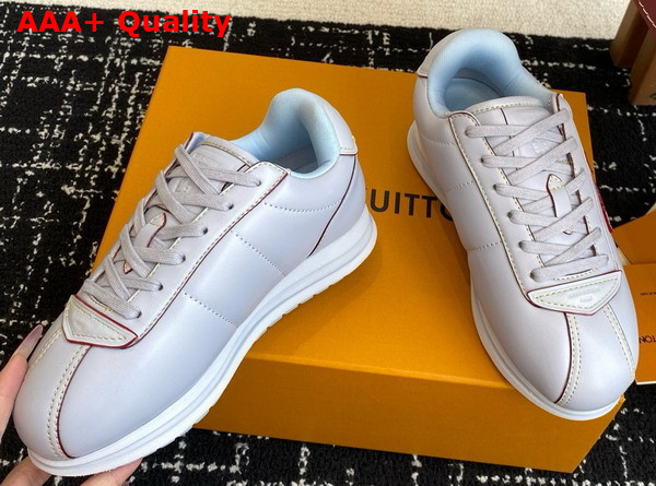 LV Buttersoft Sneaker in Light Blue Lambskin and Plain Calf Leather 1AIKGJ Replica