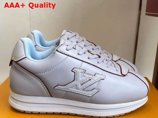 LV Buttersoft Sneaker in Light Blue Lambskin and Plain Calf Leather 1AIKGJ Replica