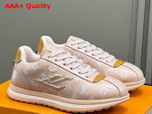 LV Buttersoft Sneaker in Light Pink Monogram Printed Lambskin and Calf Leather Replica