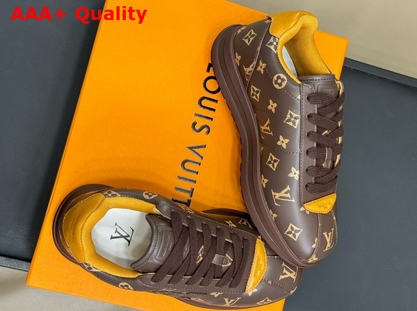 LV Buttersoft Sneaker in Macassar Monogram Printed Lambskin and Calf Leather 1AIKVB Replica