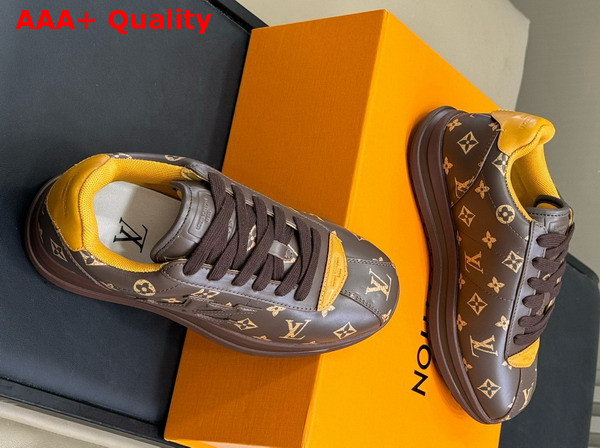 LV Buttersoft Sneaker in Macassar Monogram Printed Lambskin and Calf Leather 1AIKVB Replica