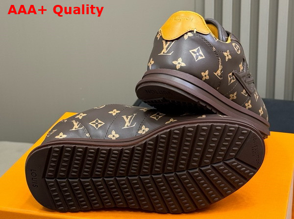 LV Buttersoft Sneaker in Macassar Monogram Printed Lambskin and Calf Leather 1AIKVB Replica