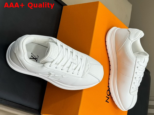 LV Buttersoft Sneaker in White Lambskin and Plain Calf Leather 1AIKDJ Replica