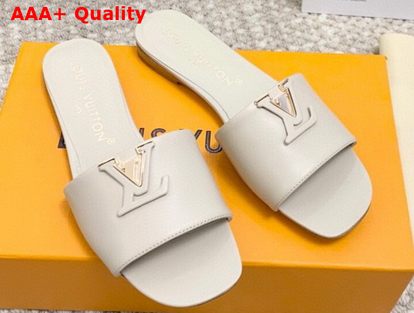 LV Capri Flat Mule in Quart Pink Calf Leather 1ACTUE Replica