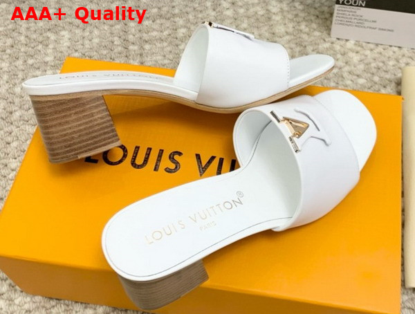 LV Capri Flat Mule in White Calf Leather 1ACTPY Replica