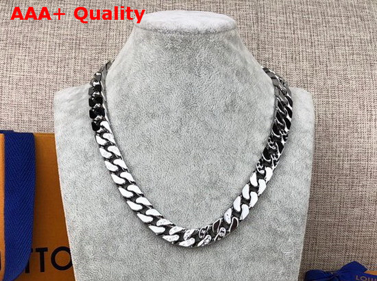 LV Chain Links Necklace in Silver Color Metal M68272 Replica