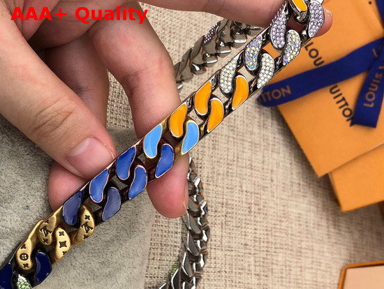 LV Chain Links Patches Necklace M68259 Replica