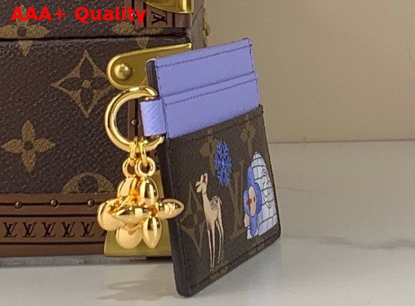 LV Charms Card Holder Monogram Blue Frost M15324 Replica