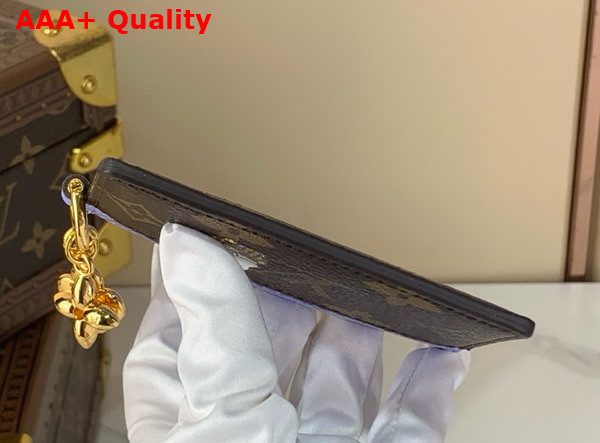 LV Charms Card Holder Monogram Blue Frost M15324 Replica