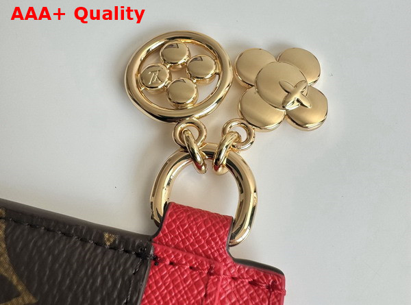 LV Charms Card Holder Monogram Candy Red from the Candy Factory Collection M12215 Replica