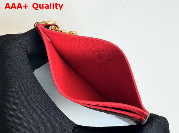 LV Charms Card Holder Monogram Candy Red from the Candy Factory Collection M12215 Replica