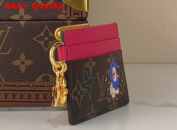 LV Charms Card Holder Monogram Frozen Orchid M15332 Replica