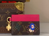LV Charms Card Holder Monogram Frozen Orchid M15332 Replica