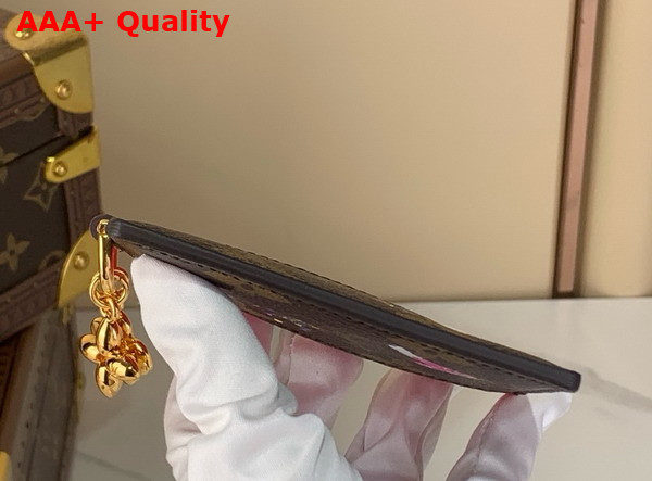 LV Charms Card Holder Monogram Frozen Orchid M15332 Replica