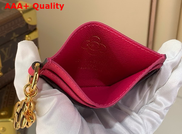 LV Charms Card Holder Monogram Frozen Orchid M15332 Replica