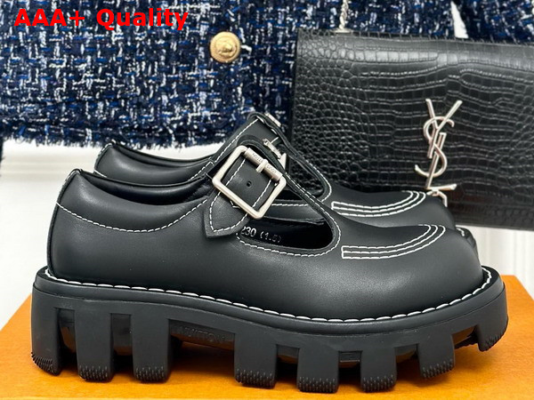 LV Checker Mary Jane in Black Calf Leather 1ACNBB Replica