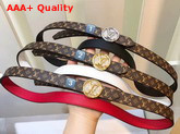 LV Circle 20mm Reversible Belt Monogram Canvas and Calf Leather Replica