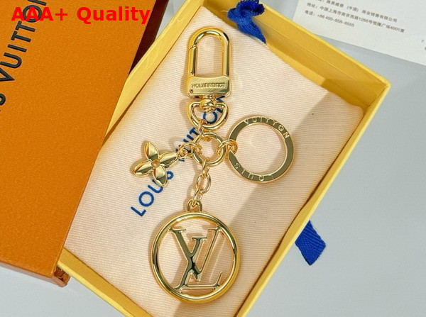 LV Circle Bag Charm Key Holder Golden Brass Finishing M01653 Replica