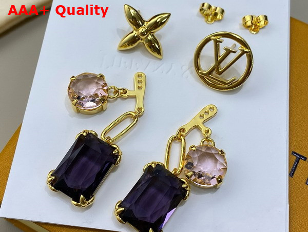LV Circle Heirloom Earrings Gold Toned Metal M02891 Replica