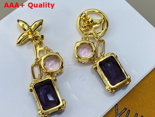 LV Circle Heirloom Earrings Gold Toned Metal M02891 Replica