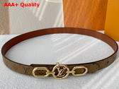 LV Circle Prime 20mm Reversible Belt Monogram Canvas and Tan Leather M0547V Replica